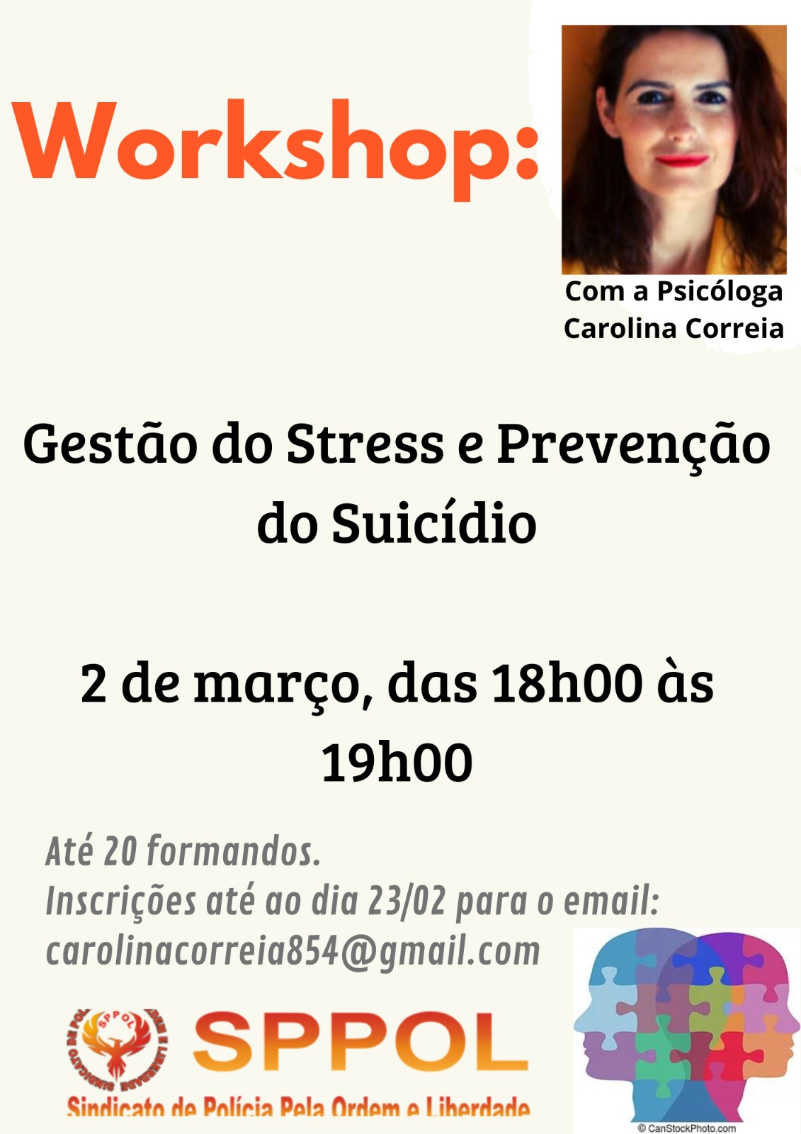 Workshop - Gestão do stress e prevenção do suicídio